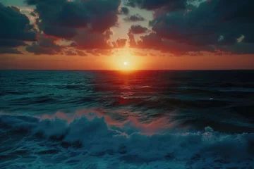 Foto op Plexiglas Sunset over the ocean, perfect for travel websites © Fotograf