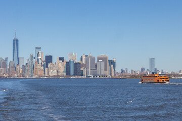  Staten Island Ferry with the Lower Manhattan skyline in the distance