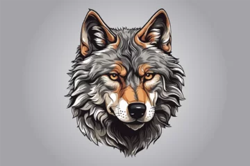 Poster wolf head vector © amna artist