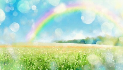 Fototapeta na wymiar Sparkling rainbow illustration background
