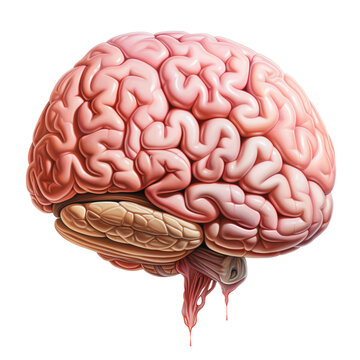 a brain with blood on it