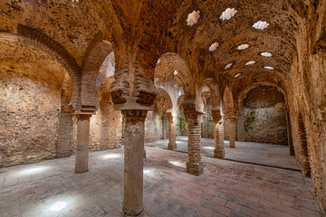 The Arab Public Baths in Ronda, Spain dating from the 11th-12th Centuries. They are considered some...