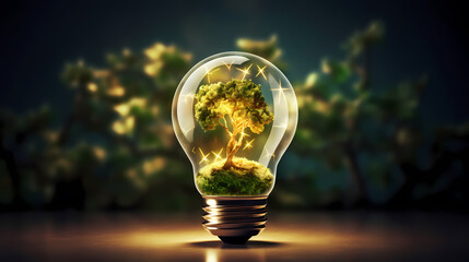 Green energy concept, ecological environment sustainable resource protection background