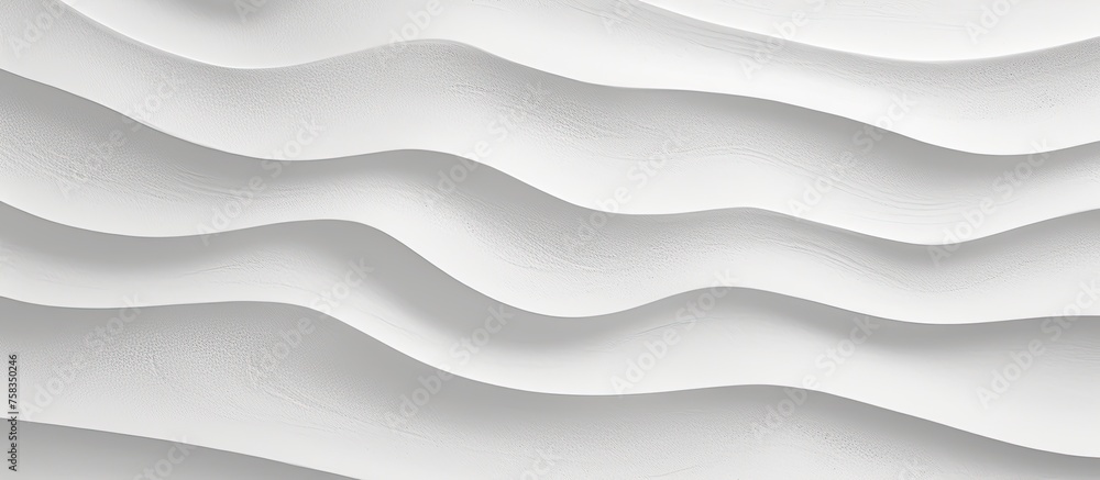 Poster a closeup of a grey wave pattern on a building wall resembling clouds in monochrome photography, cre