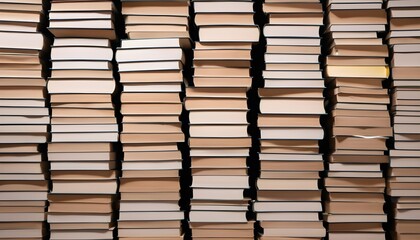 Large book piles background