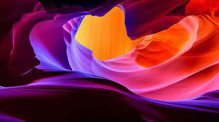 abstract sandstone walls in famous canyon arizona