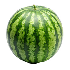 A fresh watermelon isolated on Transparent background.