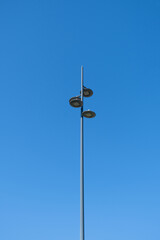 street lighting pole. led bulbs.