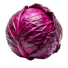 Red cabbage isolated on Transparent background.