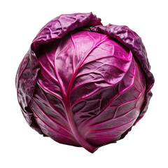 Red cabbage isolated on Transparent background.