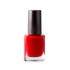 Obraz premium Nail polish red isolated on Transparent background.