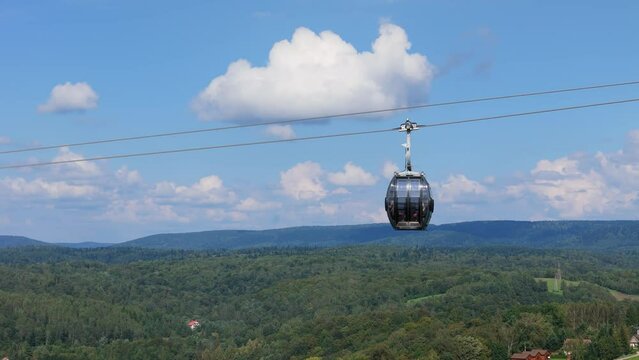 Beautiful Landscape Gondola Solina Mountains Bieszczady Aerial View Poland