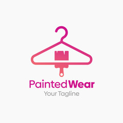 Illustration Vector Graphic Logo of . Merging Concepts of a Hanger Fashion and   Shape. Good for Fashion Industry, Business Laundry, Boutique, Garment, Tailor and etc