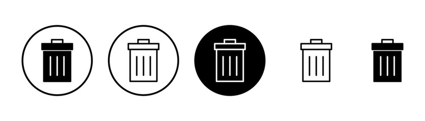 Trash icon vector isolated on white background. trash can icon. Delete icon vector