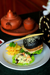 indonesian delicious chinese food from top view 