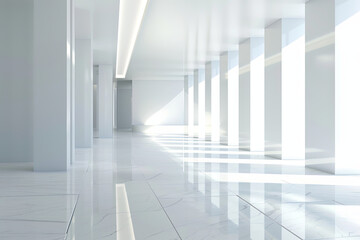 Obraz premium A white clean soft looking modern interior