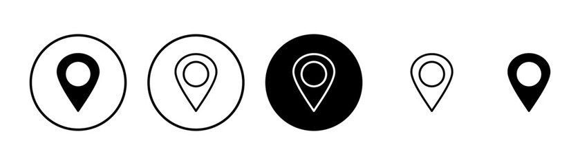 Pin icon vector isolated on white background. Location icon. Map pointer icon. Point. Locator. Address