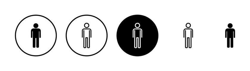 Man icon vector isolated on white background. male icon vector. human symbol