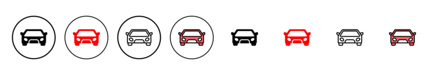 Car icon vector illustration. car sign and symbol. small sedan