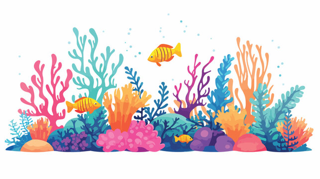A coral reef filled with vibrant fish and underwater