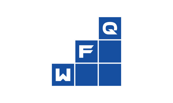 WFQ initial letter financial logo design vector template. economics, growth, meter, range, profit, loan, graph, finance, benefits, economic, increase, arrow up, grade, grew up, topper, company, scale