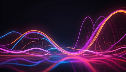 abstract background with glowing lights neon effect background