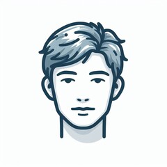 face of a handsome young man