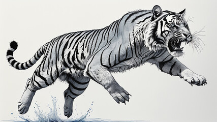 Fototapeta premium Tiger illustration