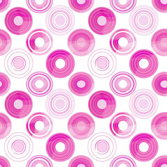 Colorful vintage circles round seamless pattern background