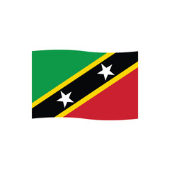Saint kitts and nevis flag icon vector