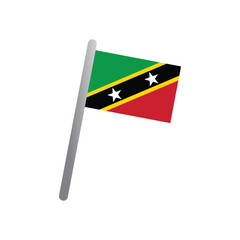 Saint kitts and nevis flag icon vector