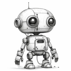 Coloring book for children: robot