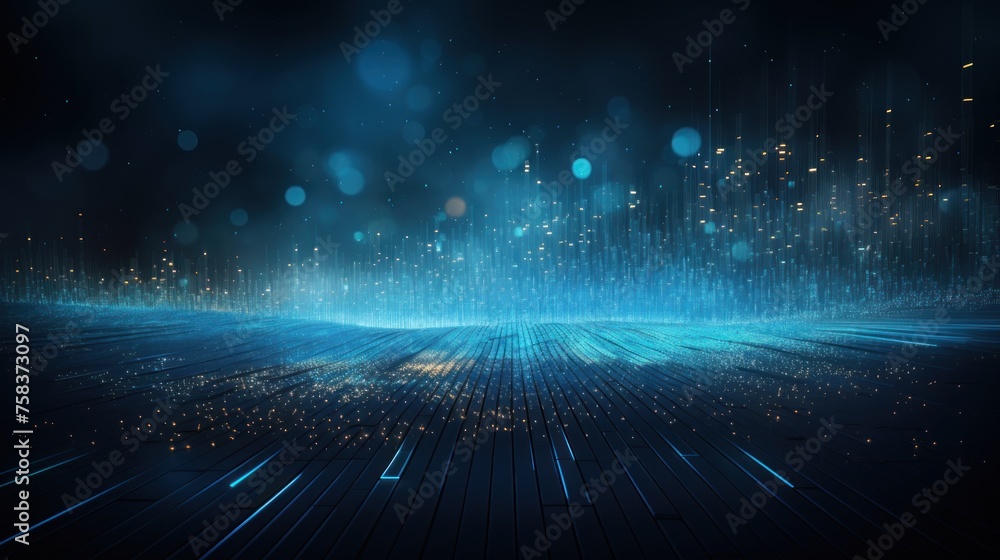 Aufkleber abstract background representing data particles in a technological environment, each particle convey