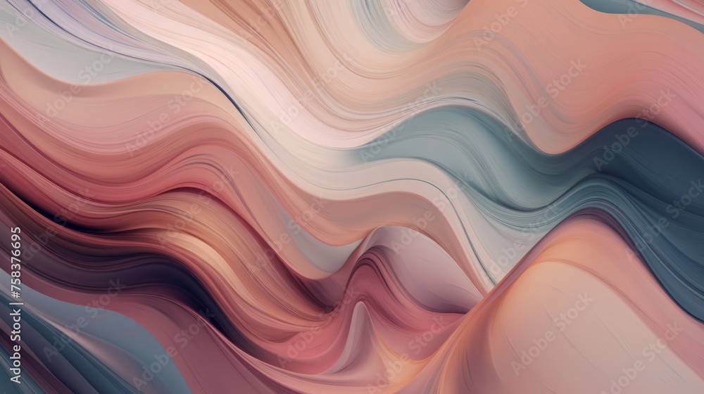Poster relaxing abstract composition. harmonious blend of colors and shapes.