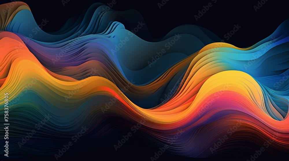 Poster sophisticated abstract backdrop. elegant display of colorful shapes.