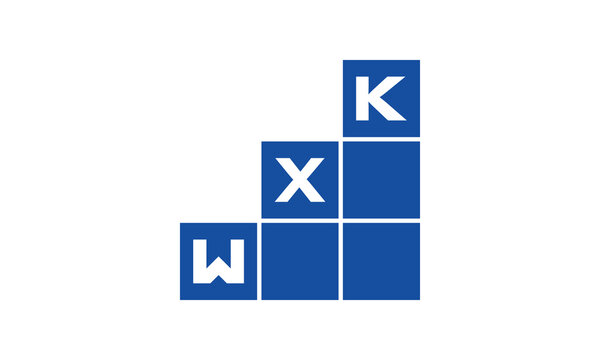WXK initial letter financial logo design vector template. economics, growth, meter, range, profit, loan, graph, finance, benefits, economic, increase, arrow up, grade, grew up, topper, company, scale