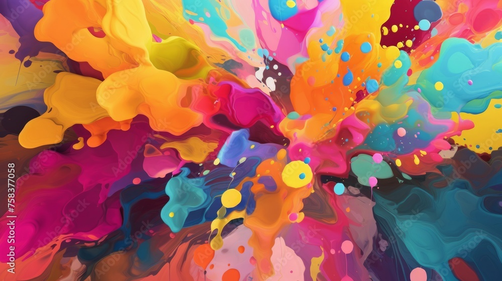 Poster abstract background featuring lively colors and dynamic shapes. artistic creativity.