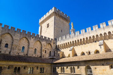Fototapeta na wymiar Papal palace in Avignon