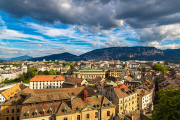 Panoramic view of Geneva - 758377896