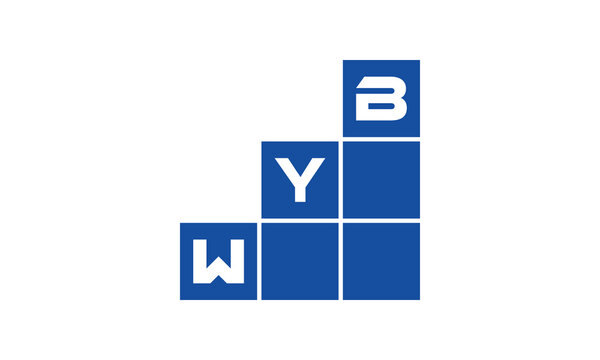 WYB initial letter financial logo design vector template. economics, growth, meter, range, profit, loan, graph, finance, benefits, economic, increase, arrow up, grade, grew up, topper, company, scale