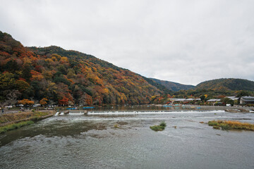 Arashiyama in Autumn in Kyoto, Japan