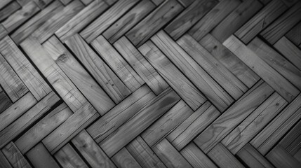 Artistic Grayscale Herringbone Background - Overhead Shot.