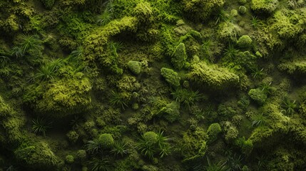Mossy Tranquility: Enchanted texture of lush moss-covered surfaces.