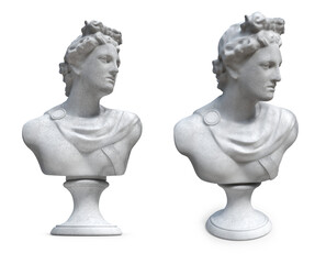 Ancient 3d plaster statue for scenery creation