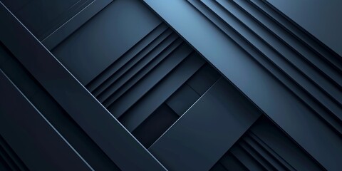 Fototapeta premium Contemporary Cybernautics: Futuristic black-blue gradient abstract background.