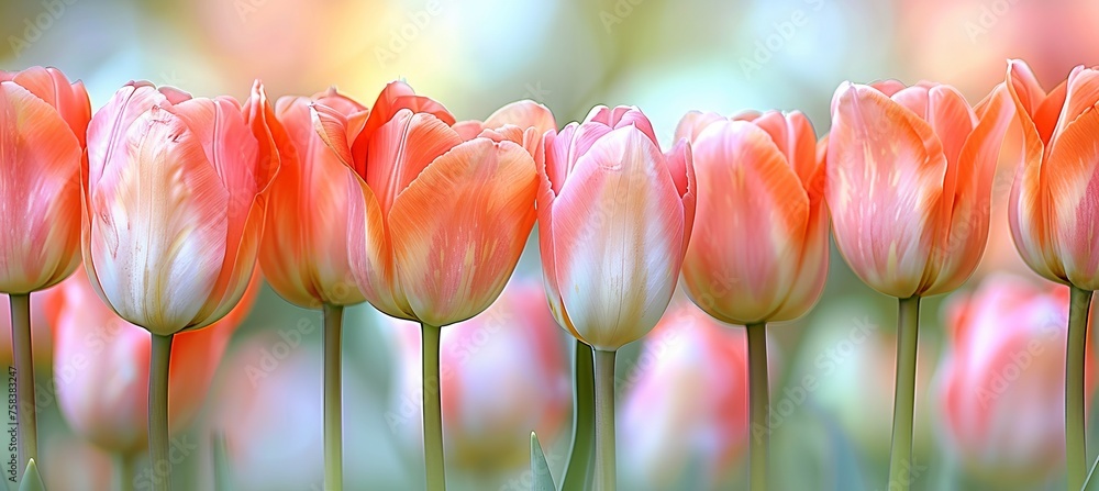 Poster ethereal spring blooms vibrant abstract pattern of light and shadows for unique backgrounds