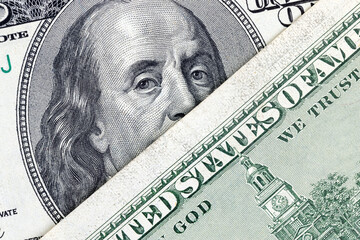 international currency American cash dollars close-up