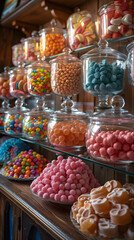 Fototapeta na wymiar a jar brimming with vibrant candies.