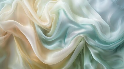 Obraz premium Elegant pastel silk fabric texture with smooth waves for fashion and luxury branding