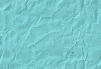 Obraz premium Seamless crumpled dark light blue kraft paper texture. Empty textured sheet.
